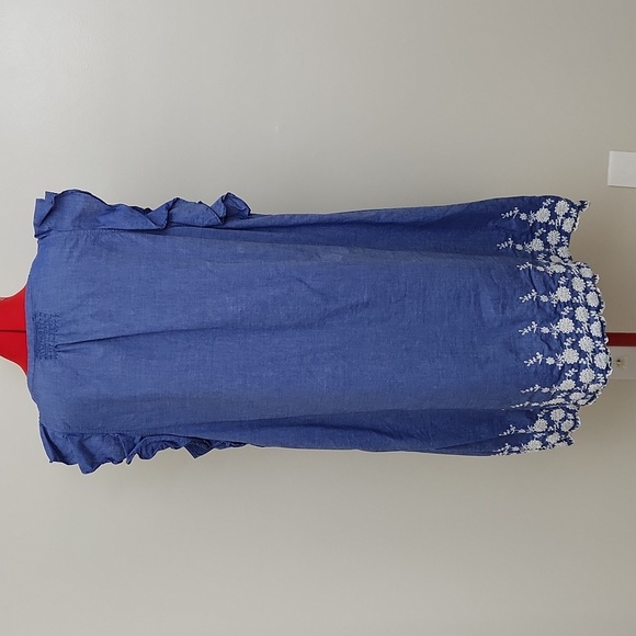 Pappagallo 100% cotton blue sleeveless dress size 16 - Picture 2 of 13